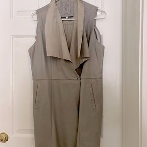 Grey leather vest
